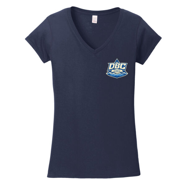 Delta Basketball Softstyle Ladies Fit V Neck T Shirt Thumbnail